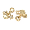 Ocean Brass Pave Clear Cubic Zirconia European Dangle Charms KK-H278-03G-09-2