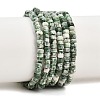 Natural Green Spot Jasper Beads Strands G-G345-C12-2x4mm-2
