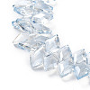 Electroplate Rhombus Glass Beads Strands EGLA-A036-12A-M-4