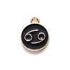 Alloy Enamel Pendants X-ENAM-S124-01B-08D-2