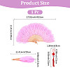 Plastic & Feather Folding Fan AJEW-WH20130-171B-2