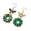 304 Stainless Steel Glass Dangle Earrings EJEW-MZ00805-4