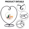 Heart Iron Wire Ornament Display Stand AJEW-WH0419-42-5