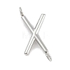 304 Stainless Steel Letter Connector Charms STAS-M108-01P-24-1
