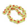 Baking Paint Glass Bumpy Beads Heart LAMP-V001-09-2