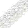 Electroplate Porcelain Imitation Pearl Beads Strands BSHE-Z009-02B-6