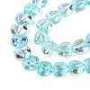 Electroplate Transparent Glass Beads Strands EGLA-N056-01A-03-3