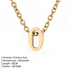 304 Stainless Steel Number Pendant Necklaces FS-WG6717D-08-1