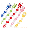 7.5 Yrads 5 Colors Polyester Flower Lace Trim Ribbon OCOR-PH0005-67-6