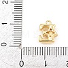 Brass Micro Pave Clear Cubic Zirconia Charms LS-KK-Z151-18G-E-3