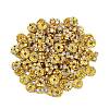 Brass Rhinestone Spacer Beads RSB028NF-02G-3