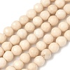 Natural Fossil Beads Strands G-K209-05D-4mm-2