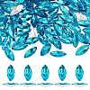 100Pcs Glass Rhinestone Cabochons RGLA-FG0001-25B-1