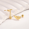 Brass Micro Pave Clear Cubic Zirconia Stud Earrings for Women WG1EF91-01-1