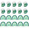 20 Pcs Saint Patrick's Day Acrylic Beer & Clover Charms for Jewelry Necklace Earring Making Crafts JX415A-1
