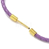 3MM Braided Round Imitation Leather Cord Bracelet Making MAK-S075-01G-Q-3