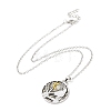 Retro Alloy Crow & Moon Pendant Necklace for Women NJEW-B085-02-2