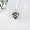Vintage Alloy Embossed Fairy Heart Pendant Necklaces for Women WGC7509-01-2