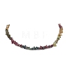 Natural Multicolor Tourmaline Chip Beaded Necklaces NJEW-JN05802-3