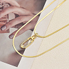 304 Stainless Steel Geometric Hollow Oval Pendant Double Layer Necklaces for Women Casual and Daily Wear DM5109-2