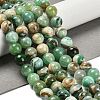 Natural Green Line Jasper  Beads Strands G-B128-A03-04-2