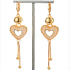 Heart Tassel Brass Hoop Earrings JA5879-2