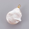 Natural Cultured Freshwater Pearl Pendants PEAR-L025-08-3