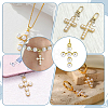16Pcs Brass Plastic Imitation Pearls Pendants KK-PH0015-44-5