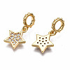 Brass Micro Pave Clear Cubic Zirconia Pendants KK-Q277-052-NF-3