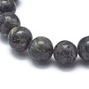 Natural Larvikite Bead Stretch Bracelets X-BJEW-K212-C-046-2