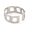 304 Stainless Steel Pave Crystal Rhinestone Hollow Out Hinged Bangles for Women BJEW-D044-09P-3