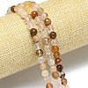 Natural Yellow Hematoid Quartz Beads Strands G-B165-A07-6mm-1