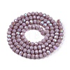 Electroplate Opaque Solid Color Glass Beads Strands LS-EGLA-A044-P4mm-L13-3