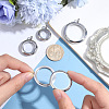 4Pcs 4 Styles Stainless Steel Locket Pendants STAS-BBC0010-32-3