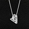 Alloy Ring with Triangle Pendant Necklaces for Men WG487F5-01-1