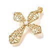 Brass Micro Pave Clear Cubic Zirconia Pendants CU-CBA9883-05G-G-2