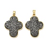 Brass Resin Pendants KK-C158-04B-G-1