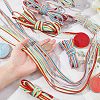 CHGCRAFT 12Pairs 3 Colors Rainbow Striped Polyester Shoelace AJEW-CA0002-34-3