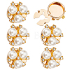 6Pcs Round Alloy Rhinestone Cufflinks BUTT-ME0001-55-1