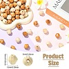 100Pcs 2 Colors Bicone Unfinished Natural Wood Beads WOOD-CJ0002-71-2
