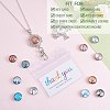 DIY Interchangable Pendant ID Card Holder Necklace Making Kit DIY-SZ0009-80A-4