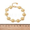 304 Stainless Steel Sun Link Chain Anklets for Women AJEW-C043-01G-3