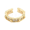 Clear Cubic Zirconia Open Cuff Rings RJEW-U002-09G-2