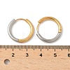 304 Stainless Steel Two Tone Hoop Earrings EJEW-P313-02C-G-5