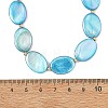 AB Color Natural Freshwater Shell Flat Oval Beaded Necklaces NJEW-JN06679-3