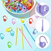 204Pcs 12 Styles Eco-Friendly ABS Plastic Knitting Crochet Locking Stitch Markers Holder IFIN-FS0001-67-2