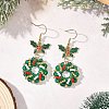 304 Stainless Steel Glass Dangle Earrings EJEW-MZ00805-1