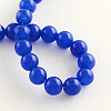 Dyed Natural Jade Round Bead Strands G-Q937-6mm-05-2