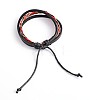 Adjustable Leather Cord Multi-strand Bracelets BJEW-O105-01-3