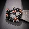 Stone Braided Bead Bracelets for Men Women BJEW-SW00001-04-4